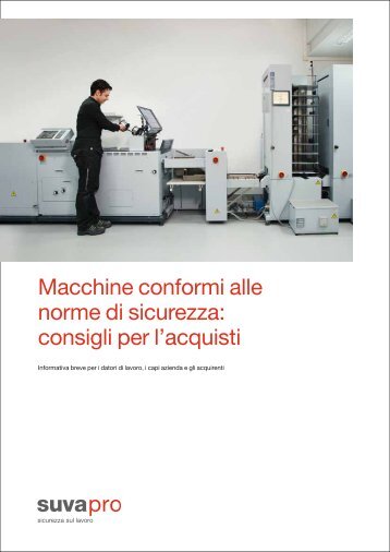 Macchine conformi alle norme di sicurezza: consigli per l'acquisti ...