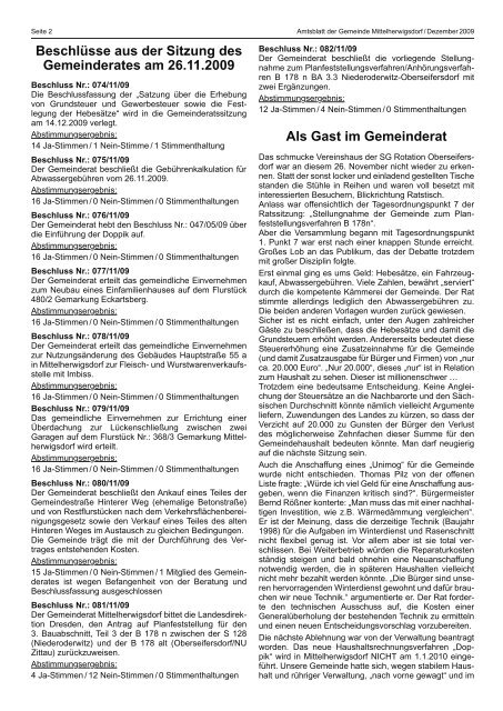 Amtsblatt Dezember - Mittelherwigsdorf