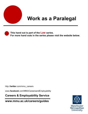 Work as a Paralegal - Manchester Metropolitan University