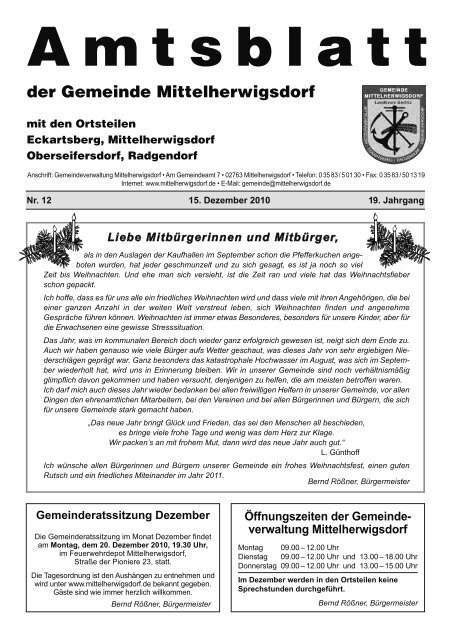 Amtsblatt Dezember - Mittelherwigsdorf