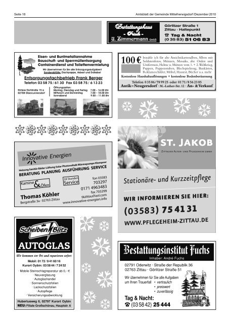 Amtsblatt Dezember - Mittelherwigsdorf