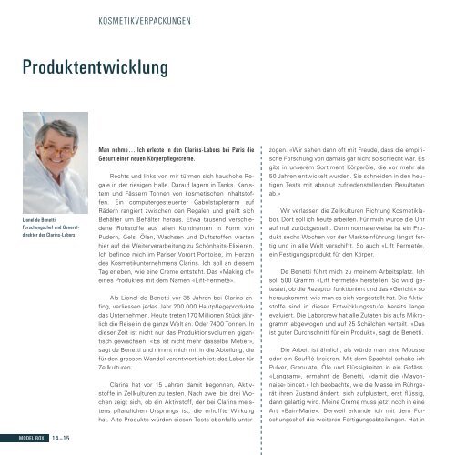 Spezialisten - Model Holding AG