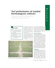 Turf performance of seeded bermudagrass cultivars - GCSAA