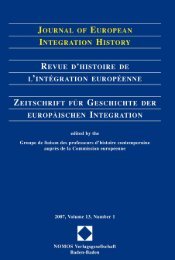 Journal of European Integration History 1/2013 - Centre d'études