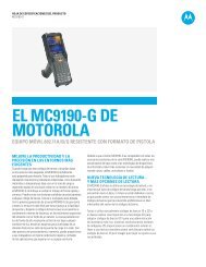 MC9190-G hoja de especificaciones