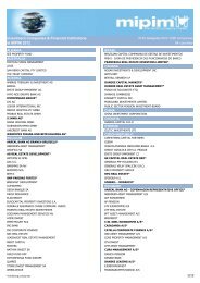 Investment Companies & Financial Institutions at MIPIM 2012 1/12