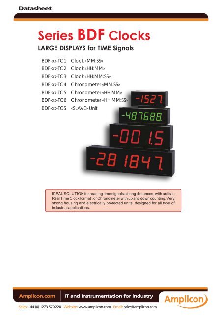 BDF Clocks + chronometers - Amplicon