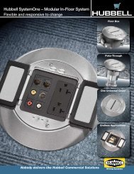 Hubbell SystemOne â Modular In-Floor System - Hubbell Wiring ...