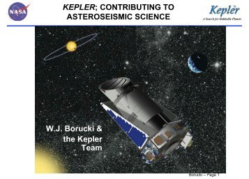 The Kepler Mission: Bill Borucki