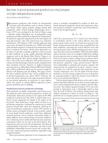 Pore Pressure Prediction TLE Nov 2012 Swarbrick - Ikon Science