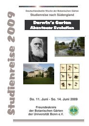 Handout zur Darwin-Reise - Freundeskreis Botanische GÃ¤rten Bonn ...