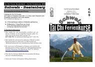 ENTSPANNUNG mit TAI CHI, QI GONG + MEDITATION