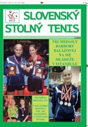 Äasopis SLOVENSKÃ STOLNÃ TENIS 2/2010 - SSTZ