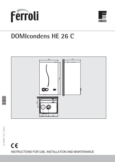 Ferroli Domicondens 26C HE Boiler Overheat High Limit Thermostat Stat 39817600