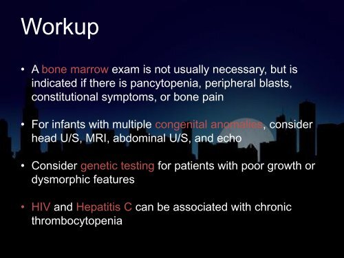 Approach to Thrombocytopenia