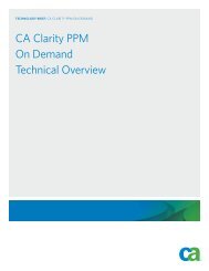 CA Clarity PPM On Demand Technical Overview - Digital Celerity