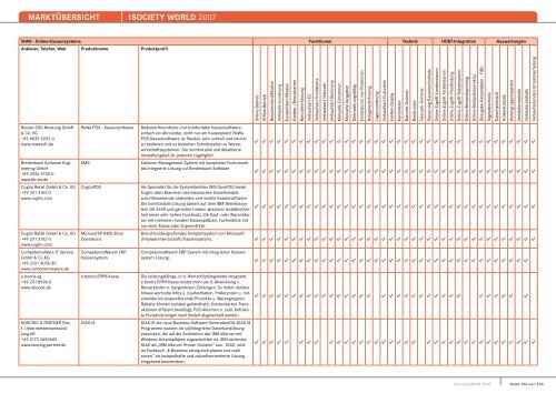 MARKTÃœBERSICHT -iSOCIETY WORLD 2007 - Midrange Magazin