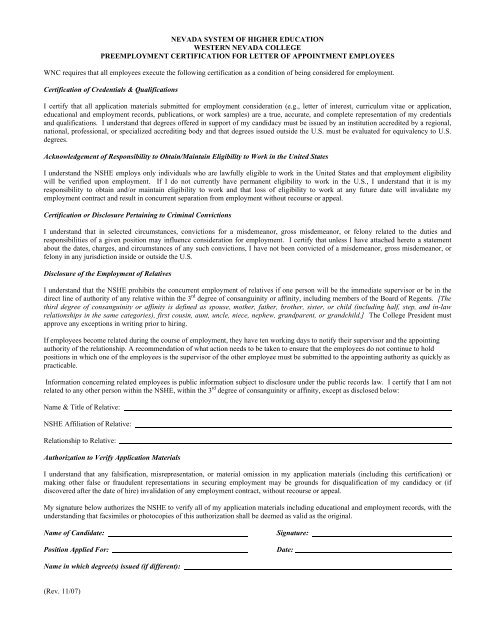 New Employee Orientation Packet: Non-Instructional LOA - Western ...