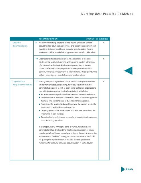 Screening for Delirium, Dementia and Depression in Older Adults