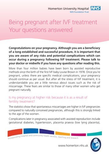 Fertility treatment leaflet - Homerton University Hospital