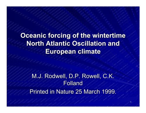 North Atlantic Oscillation Presentation