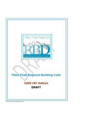 PIKES PEAK REGIONAL BUILDING CODE 2005