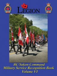 Volume 6 - Legion BC/Yukon Command Website