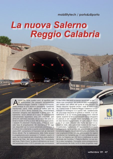 La nuova Salerno Reggio Calabria mobilitytech ... - Porto & diporto