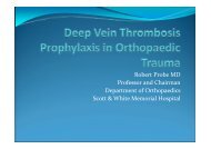 DVT Prophylaxis in Orthopaedic Surgery - Healthcare Professionals