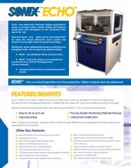 SONIX Echo Brochure - INSIDIX, Non-Destructive Testing