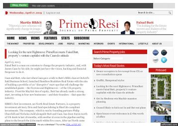 PrimeResi meets Faisal Butt, property's venture ... - James Caan