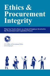 Ethics & Procurement Integrity -- Brochure (July 2007) - US Office of ...
