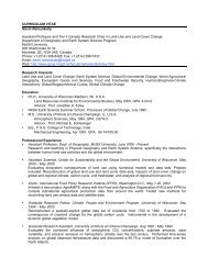 CURRICULUM VITAE Navin Ramankutty Assistant Professor and ...