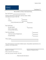 Petty Cash Fund Request Attachment VI - Berea College