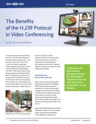 The Benefits of the H.239 Protocol in Video Conferencing - AVI-SPL
