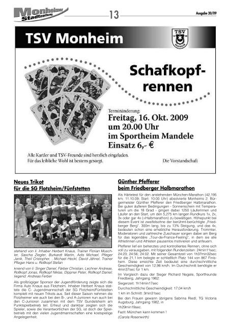 Monheimer Stadtzeitung - Stadt Monheim