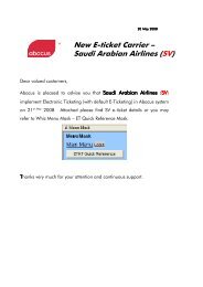 New E-ticket Carrier Ã¢Â€Â“ Saudi Arabian Airlines (SV)