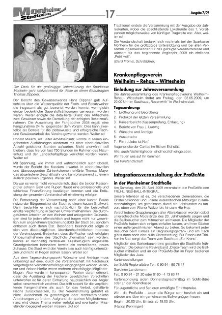 Monheimer Stadtzeitung - Stadt Monheim