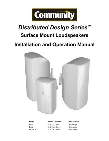 DS Surface Mount - Community Professional Loudspeakers