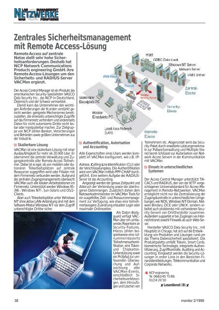 Die komplette MONITOR-Ausgabe 2/1999 können Sie