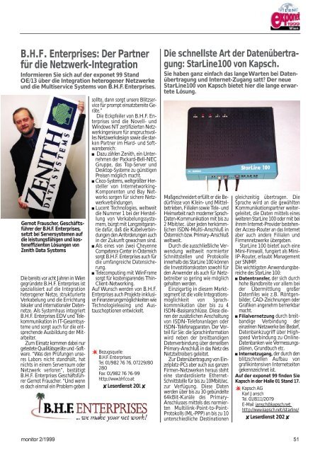 Die komplette MONITOR-Ausgabe 2/1999 können Sie