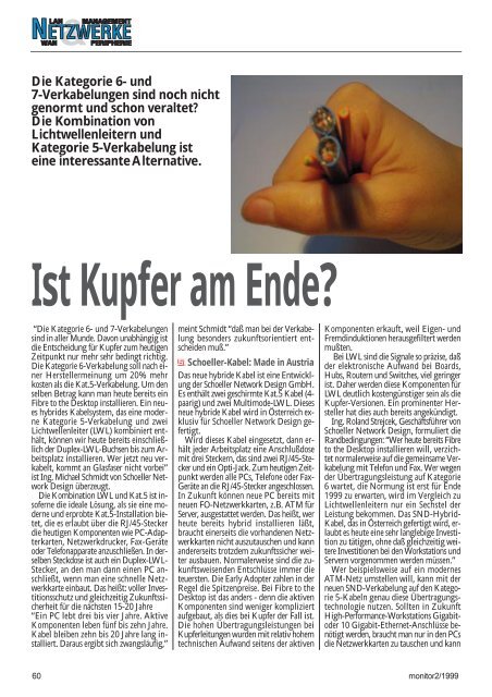 Die komplette MONITOR-Ausgabe 2/1999 können Sie