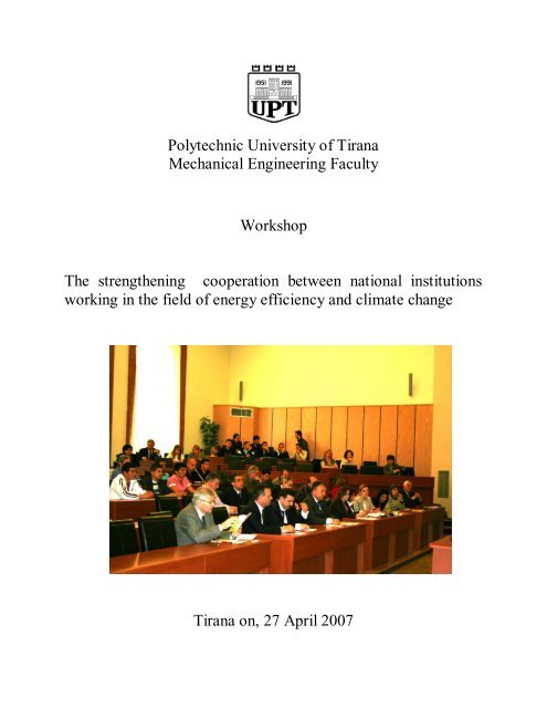 Polytechnic University of Tirana Mechanical Engineering Faculty ...