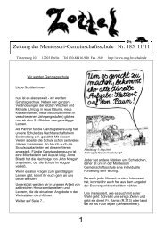 Zeitung der Montessori-Gemeinschaftsschule Nr. 185 11/11