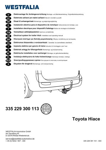 335 229 300 113 Toyota Hiace - Westfalia