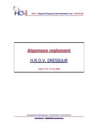 Algemeen reglement H.R.O.V. DRESSUUR