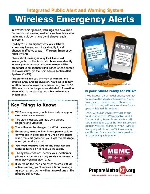 Wireless Emergency Alerts - Prepare Metro KC