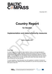 Country Report Sweden (DRAFT) - Baltic COMPASS