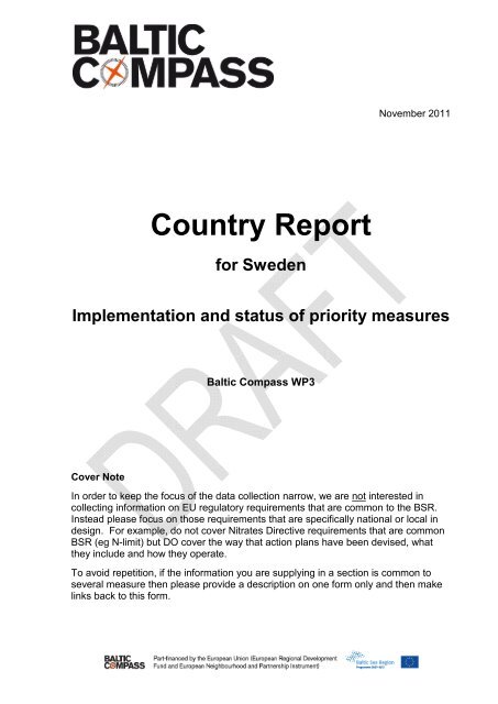 Country Report Sweden (DRAFT) - Baltic COMPASS