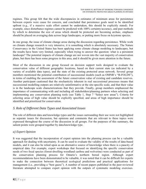 Top-Down vs. Bottom Up: Working Towards Consensus ... - CASIOPA